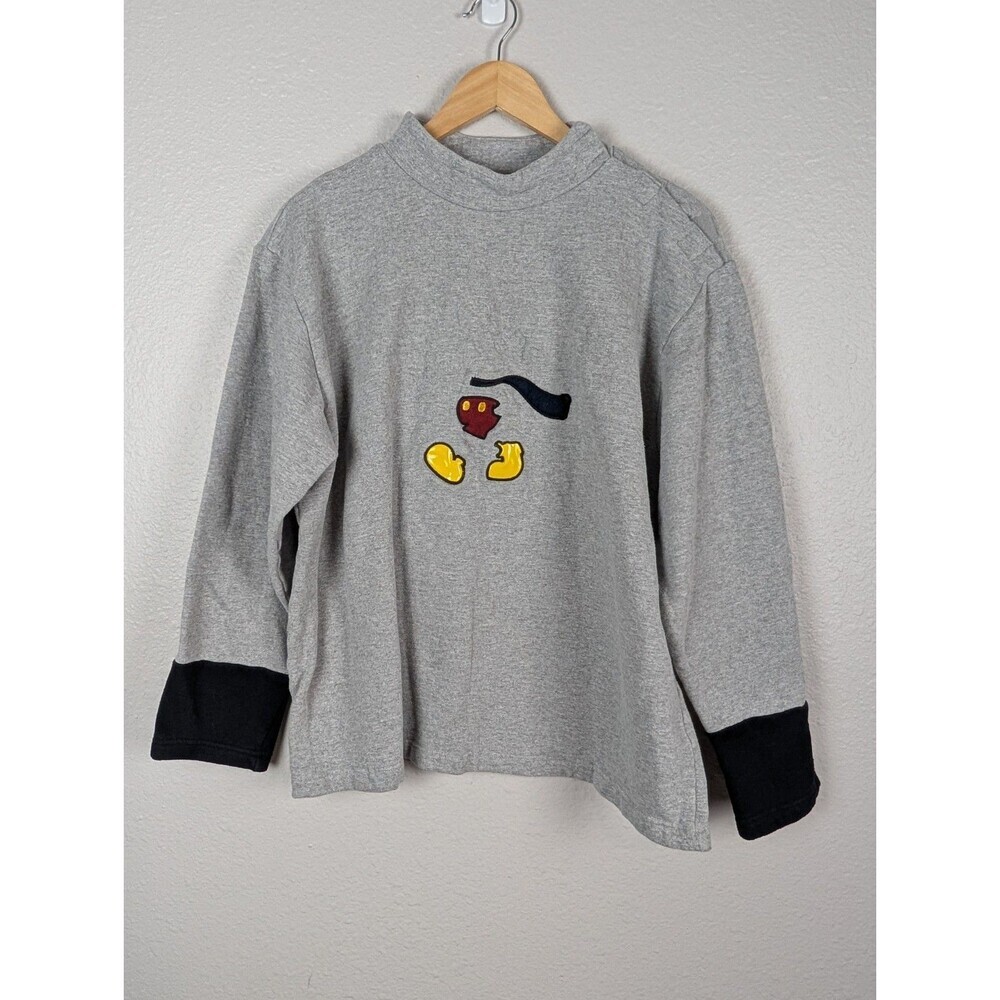 Vintage‎ Mickey Mouse Sweater Womens XL Grey Disney Store